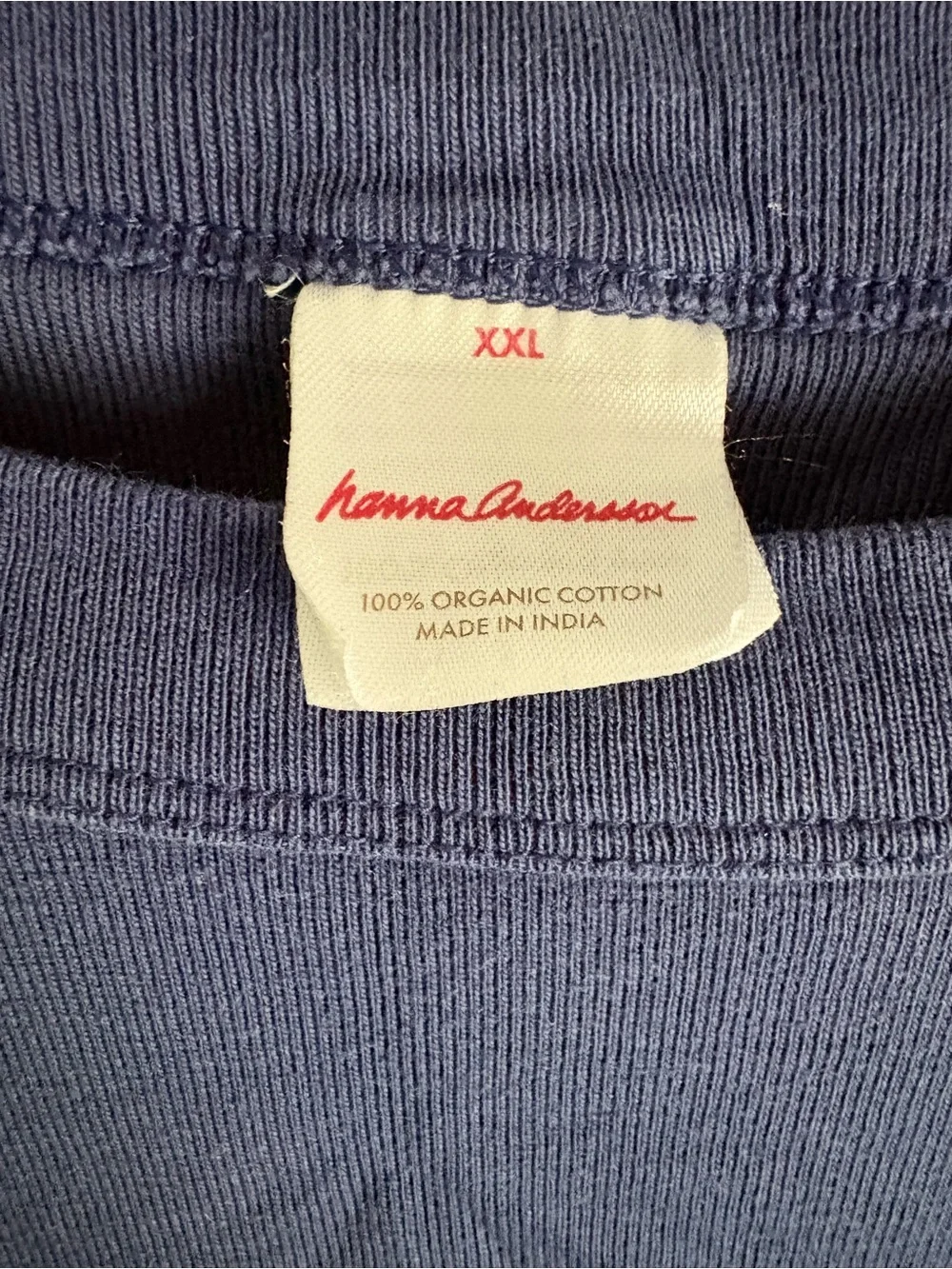 Hanna Andersson Adult Pajama Set XXL Organic Cotton Navy White Striped